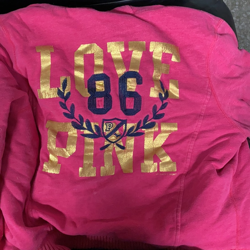 Pink Victoria’s Secret Hoodie Vintage Jacket